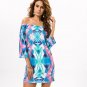 HAOYUAN Off Shoulder Women Summer Beach Indian Dress Boho Sexy Bohemian Vintage Dresses Sundress Ves