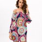 HAOYUAN Off Shoulder Women Summer Beach Indian Dress Boho Sexy Bohemian Vintage Dresses Sundress Ves