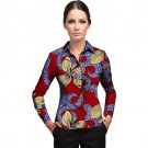 Leisure women african print dashiki clothes turndown collar ladies long sleeve tailored tailoring sh