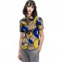Leisure personal tailor women african print dashiki clothes turndown collar ladies short sleeve shir