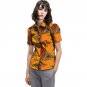 Leisure personal tailor women african print dashiki clothes turndown collar ladies short sleeve shir