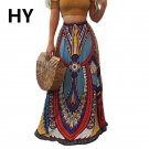 NEW chiffon long skirts  2017 Women Long Maxi Vintage Floral Print Long Skirts Elegant Beach Traditi