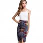 Fashion Front Kick Pleat Womens African Skirt Colorful African Print Element Dashiki Clothing Tailor