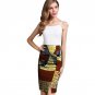 Fashion Front Kick Pleat Womens African Skirt Colorful African Print Element Dashiki Clothing Tailor