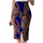 Fashion Side Slit Tailoring African Skirt Womens Colorful African Print Element Dashiki Clothing Tai