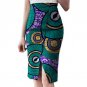Fashion Side Slit Tailoring African Skirt Womens Colorful African Print Element Dashiki Clothing Tai