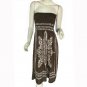 Strapless Vintage Sunflower Dashiki Dress 2017 Off Shoulder Summer Beach Mini Dress Women Sexy Casua