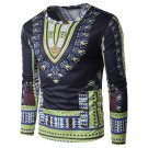 Africa National Floral 3D Print T Shirt Men 2017 New Long Sleeve Tee Shirt Homme Casual Slim Fit Das