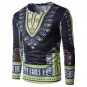 Africa National Floral 3D Print T Shirt Men 2017 New Long Sleeve Tee Shirt Homme Casual Slim Fit Das