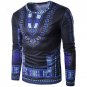 Africa National Floral 3D Print T Shirt Men 2017 New Long Sleeve Tee Shirt Homme Casual Slim Fit Das