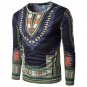 Africa National Floral 3D Print T Shirt Men 2017 New Long Sleeve Tee Shirt Homme Casual Slim Fit Das