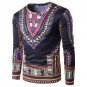 Africa National Floral 3D Print T Shirt Men 2017 New Long Sleeve Tee Shirt Homme Casual Slim Fit Das