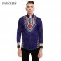 Africa National Floral 3D Printing Shirt Men 2017 Brand New Long Sleeve Mens Dress Shirts Slim Fit H