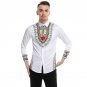 Africa National Floral 3D Printing Shirt Men 2017 Brand New Long Sleeve Mens Dress Shirts Slim Fit H