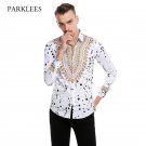 Africa National Floral Men Shirt 2017 Fashion 3D Print Mens Slim Fit Dress Shirts Causal Hip Hop Das