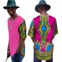 Summer Short Sleeve Shirt Men Slim Fit Brand Clothing African Print Dashiki Men Shirts Casual Mens A