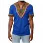 Male Retro Tshirt Africa Tops Men Dashiki T shirts African Print Traditional Clothing Black White Re