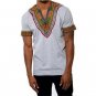 Male Retro Tshirt Africa Tops Men Dashiki T shirts African Print Traditional Clothing Black White Re
