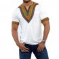 Male Retro Tshirt Africa Tops Men Dashiki T shirts African Print Traditional Clothing Black White Re