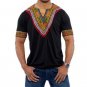 Male Retro Tshirt Africa Tops Men Dashiki T shirts African Print Traditional Clothing Black White Re