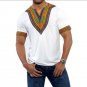 2017 summer autumn mens African clothing dashiki clothes knitting stitching Batik printing short sle