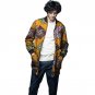 African print a long jacket handsome mens fashion stand collar outwear dashiki clothes male coats of