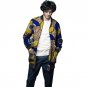African print a long jacket handsome mens fashion stand collar outwear dashiki clothes male coats of
