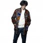 African print a long jacket handsome mens fashion stand collar outwear dashiki clothes male coats of