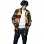 African print a long jacket handsome mens fashion stand collar outwear dashiki clothes male coats of