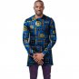 Long-style african t-shirt men fashion african print dashiki tops custom long sleeve african clothes