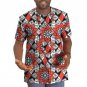 African shirt male tops print short sleeve men africa t shirt fashion traditional design o-neck dash