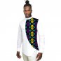 Personality design tops private custom african clothing long sleeve shirt white cotton and print bat