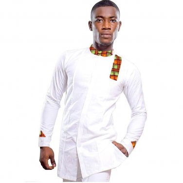 Private custom men fashion print stand collar tops dashiki clothing male african shirt trending afri