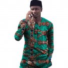 Fashion african tops print long sleeve Ankara shirt men africa t shirt fashion traditional design da