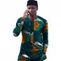 Fashion african tops print long sleeve Ankara shirt men africa t shirt fashion traditional design da