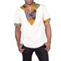Patchwork print/ dashiki tops short sleeve men african clothes fashion v-neck african shirt man afri