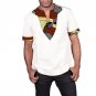 Patchwork print/ dashiki tops short sleeve men african clothes fashion v-neck african shirt man afri