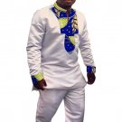 Custom dashiki clothes V-Neck men shirt fashion long sleeve male african print tops made by print an