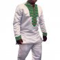 Custom dashiki clothes V-Neck men shirt fashion long sleeve male african print tops made by print an