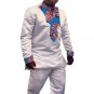 Custom dashiki clothes V-Neck men shirt fashion long sleeve male african print tops made by print an