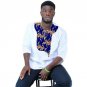 African print three quarter sleeve shirt men fashion patchwork design shirts dashiki tops of africa