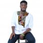 African print three quarter sleeve shirt men fashion patchwork design shirts dashiki tops of africa