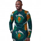 Fashion customized long sleeve men african t shirt colourful dashiki print tops africa design print 