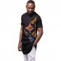 Hip-hop African Dashiki Graphic Short Sleeve Printed Top Shirts Fashion Patchwork Design Casual Afri