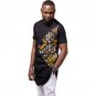 Hip-hop African Dashiki Graphic Short Sleeve Printed Top Shirts Fashion Patchwork Design Casual Afri