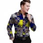 African print mens shirt turn down collar dashiki shirts for men fashion long sleeve patterns Ankara