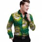 African print mens shirt turn down collar dashiki shirts for men fashion long sleeve patterns Ankara