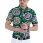 Brightly print dashiki tops short sleeve men african clothes fashion turn-down collar shirt man afri
