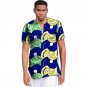 Brightly print dashiki tops short sleeve men african clothes fashion v-neck african shirt man africa