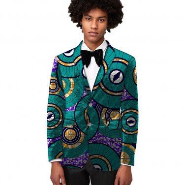 Leisure african men dashiki suit custom african fashion print blazer party mens suit of africa cloth